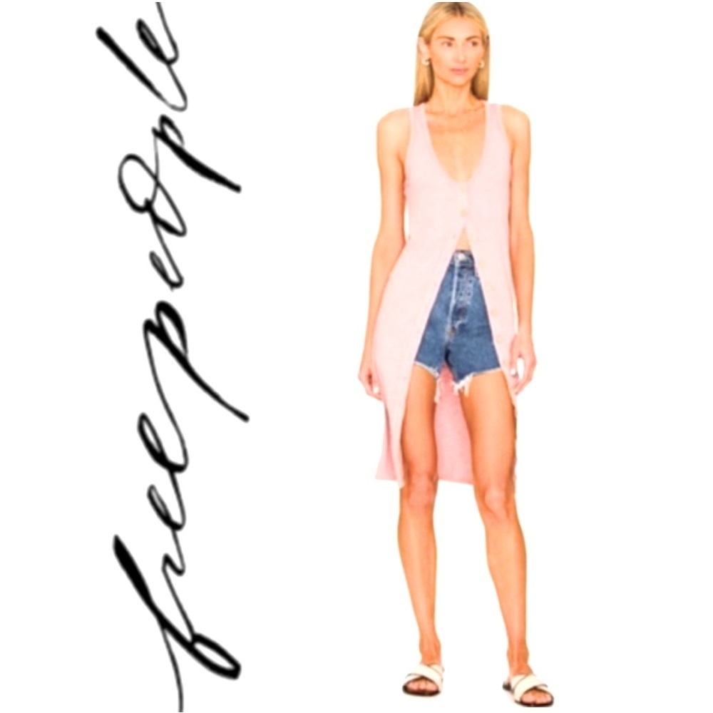 FREE PEOPLE Gia Long Vest in Lilac Wine Sz Medium NWT